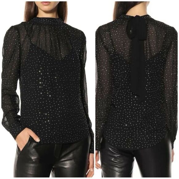 Veronica Beard Melling Rhinestone Embellished Top - Picture 1 of 8